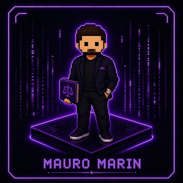 Retrato pixel-art de Mauro Marin, CLO / Co-Founder de FOMO