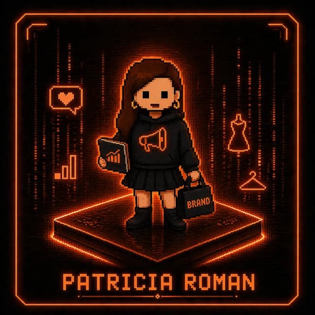 Retrato pixel-art de Patricia Roman, Head of Marketing de FOMO